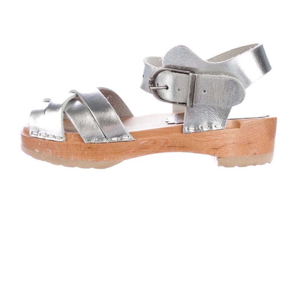 Hanna Andersson Silver Leather Kids Sandals NEW